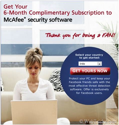 mcafee 6 months free subscription.